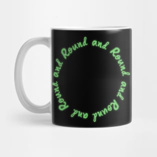 Green Spirograph Round and Round Circle Mug